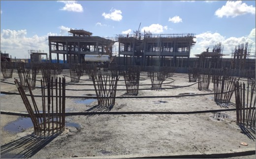 Piling Works Qatar – CFA piling rig on site